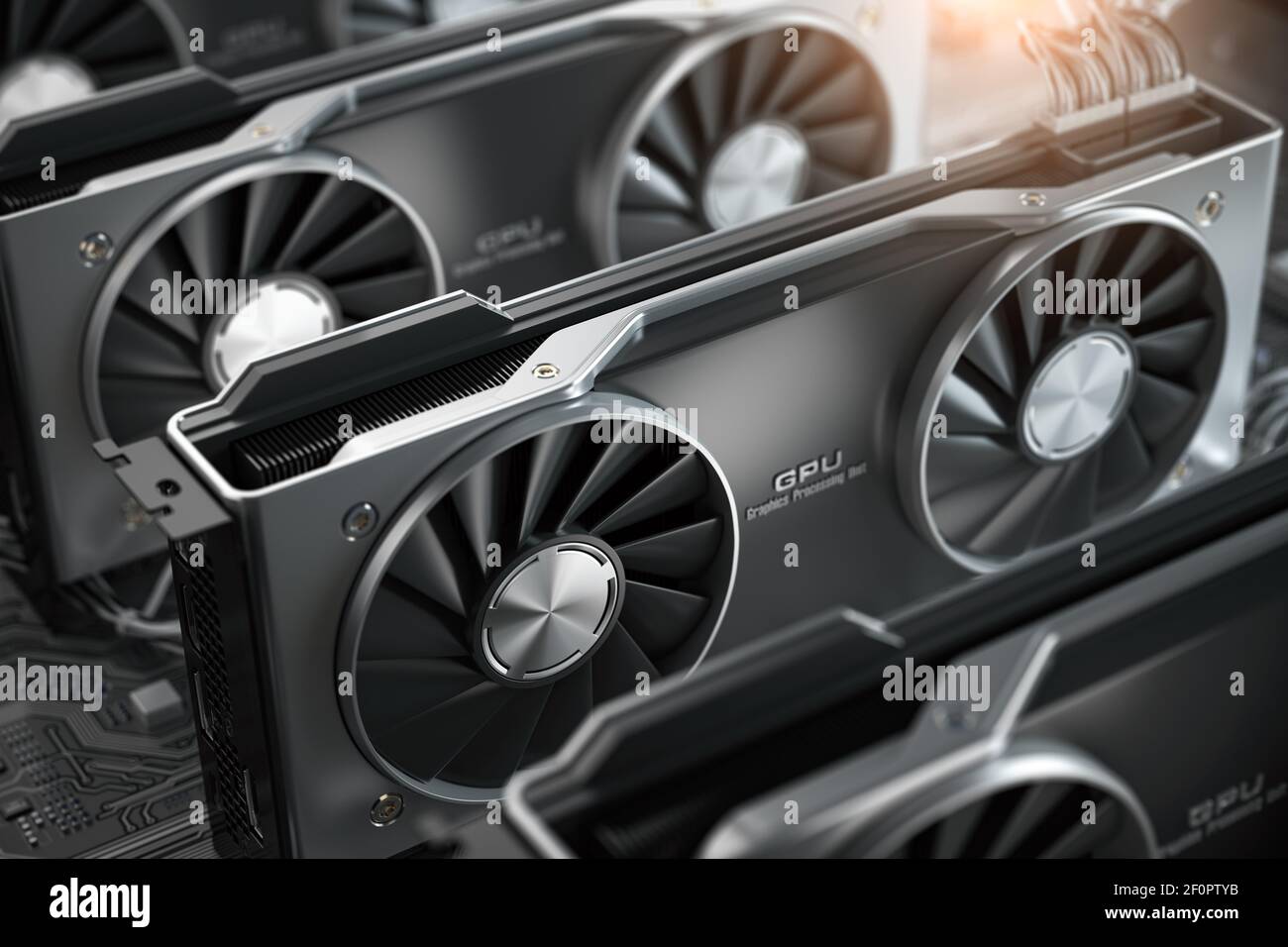 Row of bitcoin mining machine hi-res stock photography and images - Alamy