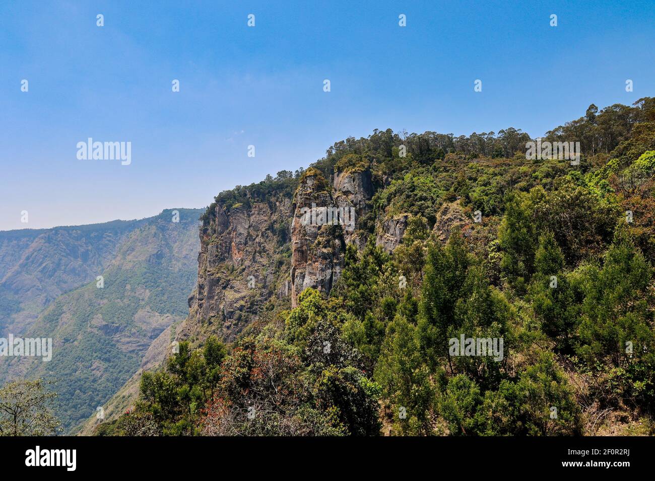 View of the granite boulders standing tall like pillars as seen from ...