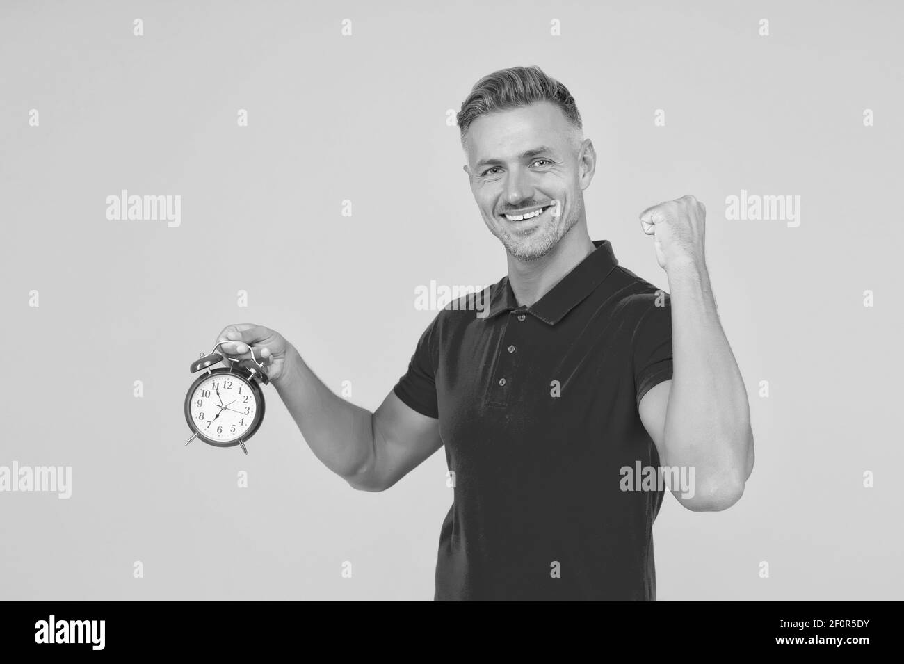 Punctual guy Black and White Stock Photos & Images - Alamy