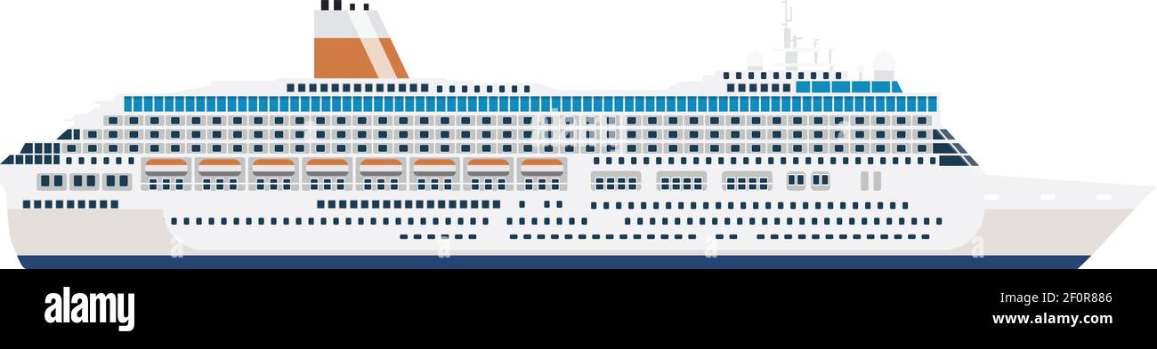 sea cruise ship isolated on white Stock Vector Image & Art - Alamy