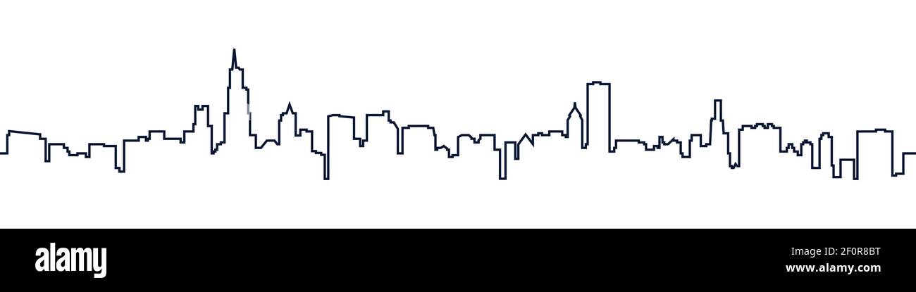 City landscape, icon, vector illustration isolated on white background ...
