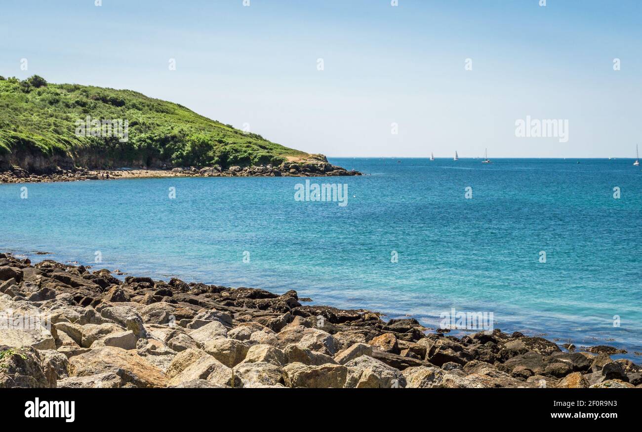 Beautiful Atlantic coast in France Stock Photo