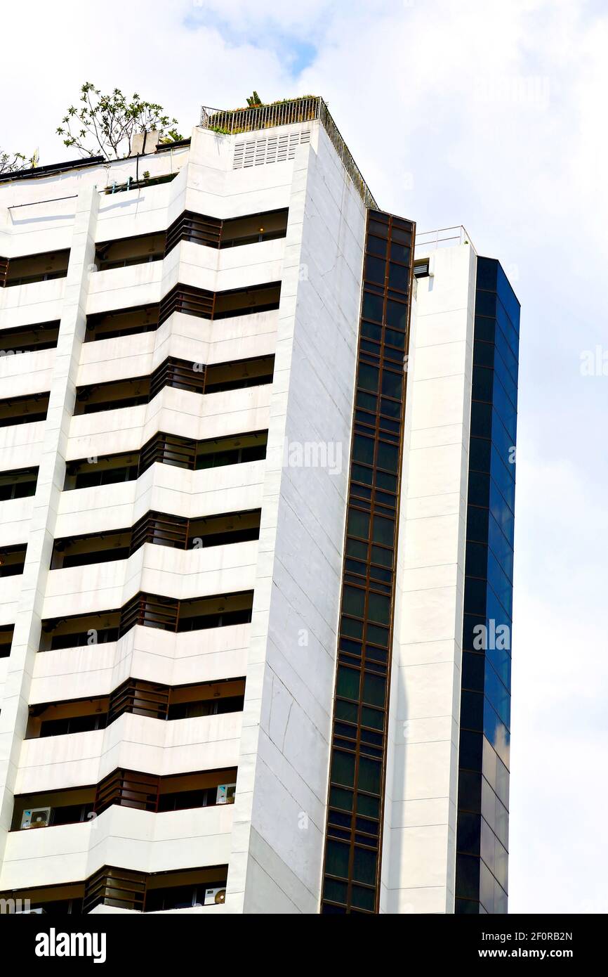Bangkok terrace thailand office district palaces tree Stock Photo - Alamy
