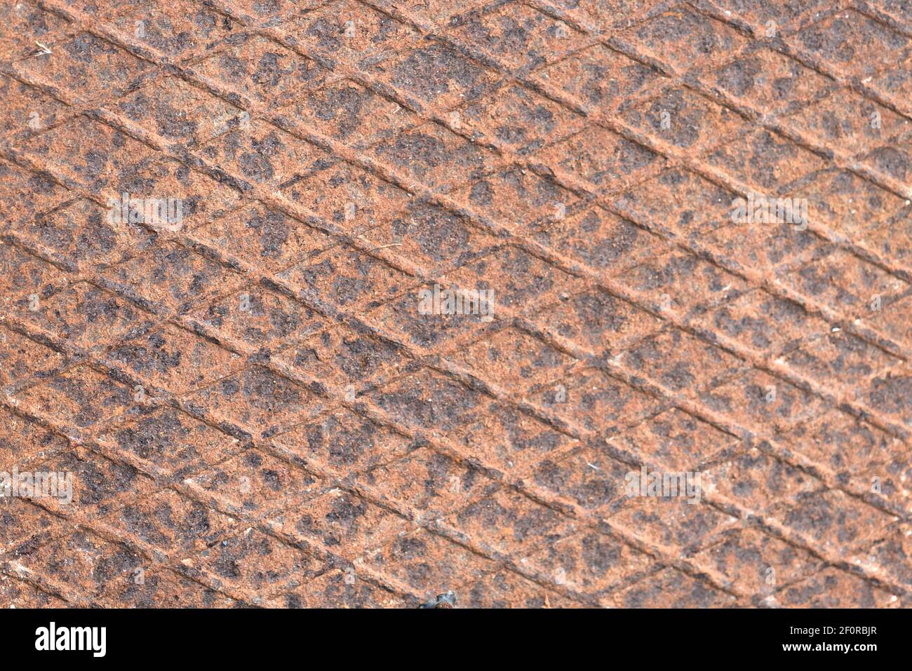 Rusty metal plate, Bavaria, Germany Stock Photo