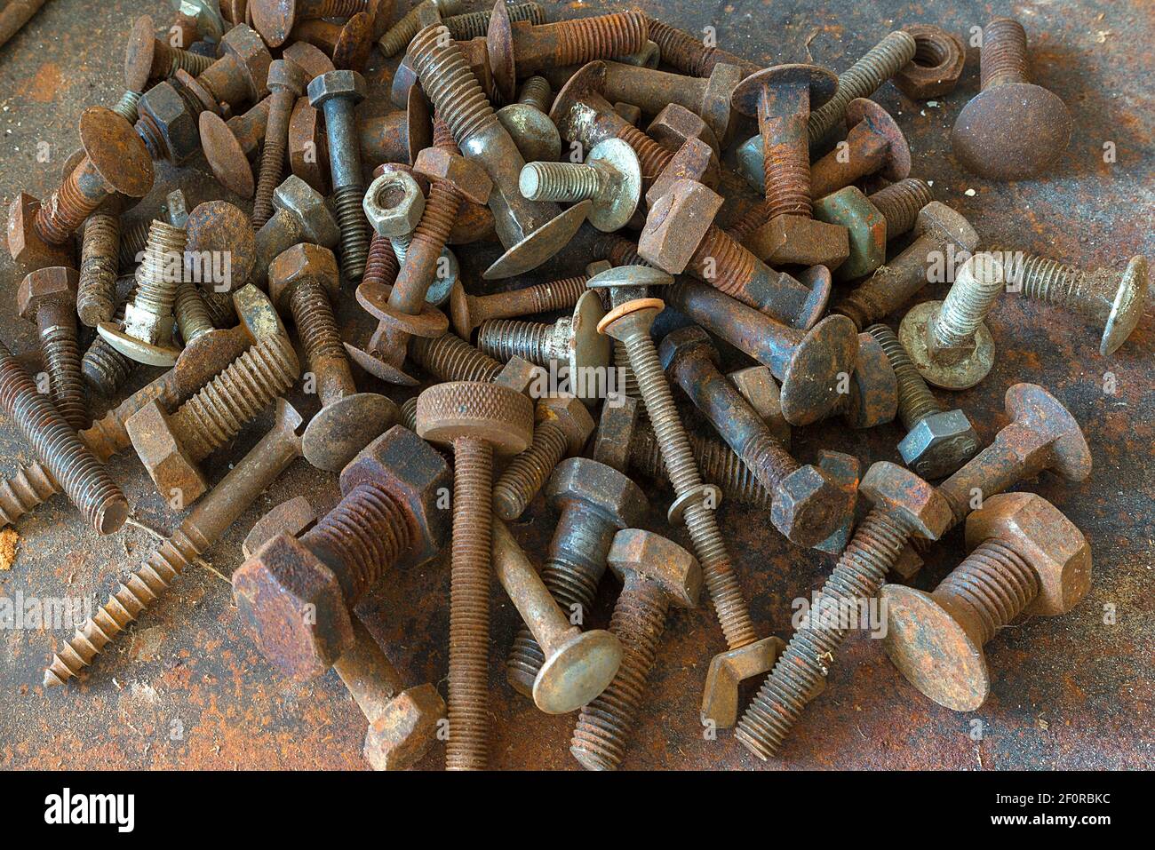 Rusty nuts and bolts, Bavaria, Germany Stock Photo Alamy
