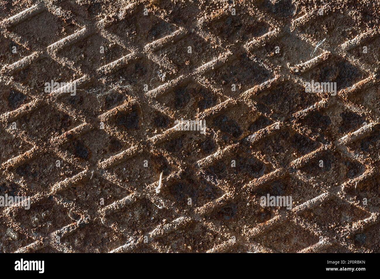 Structured, rusty metal plate, Bavaria, Germany Stock Photo
