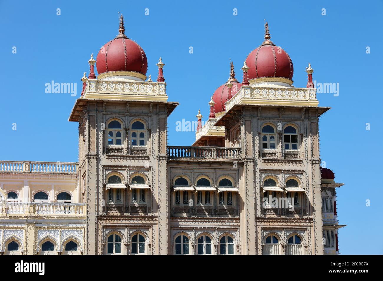 IndoSaracenic architectural style domes of Mysore Palace in Karnataka