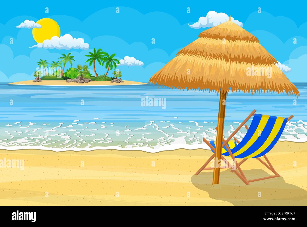 Landscape of wooden chaise lounge Stock Vector Image & Art - Alamy