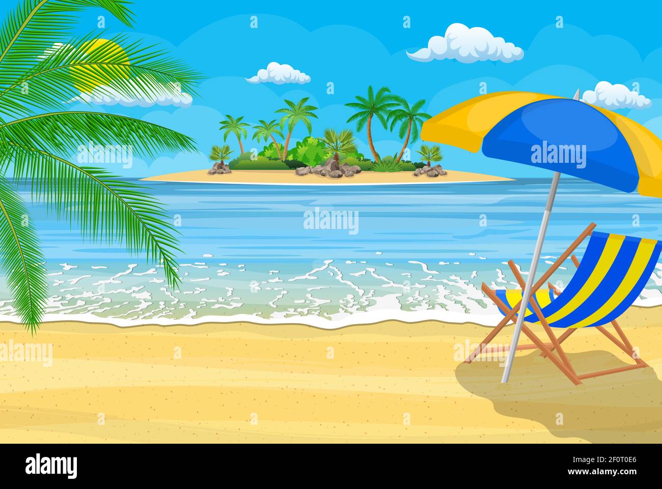 Landscape of wooden chaise lounge Stock Vector Image & Art - Alamy
