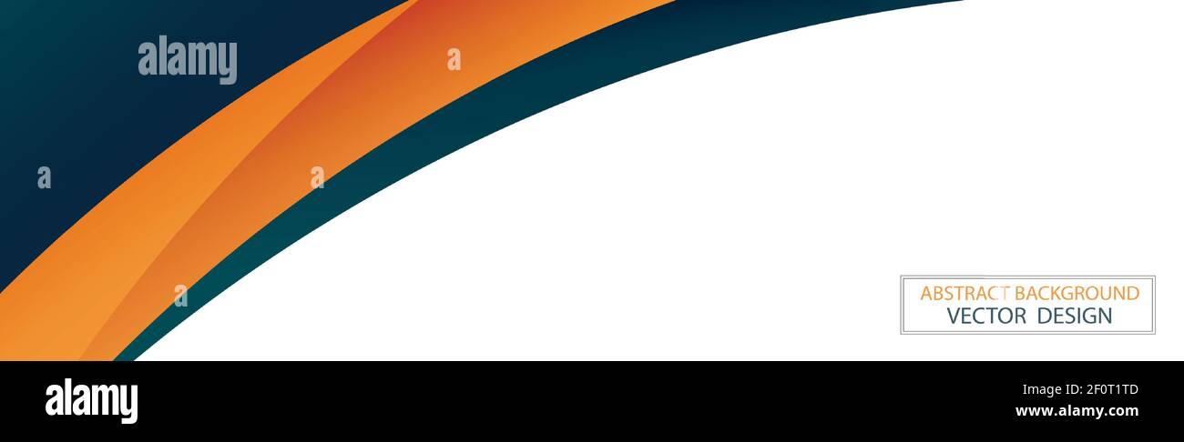 Abstract web template black and orange lines on white background - Vector illustration Stock Vector