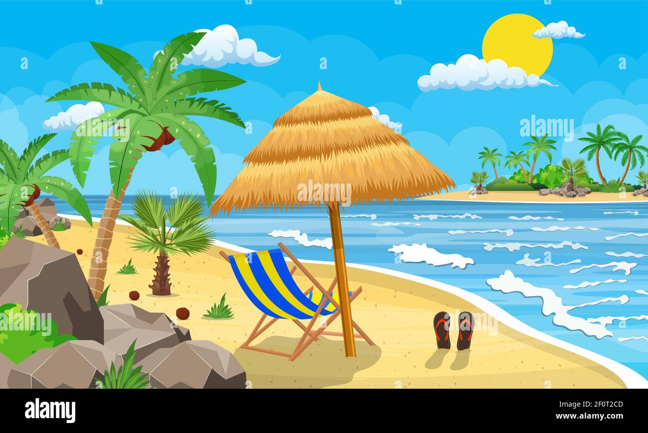 Landscape of wooden chaise lounge Stock Vector Image & Art - Alamy