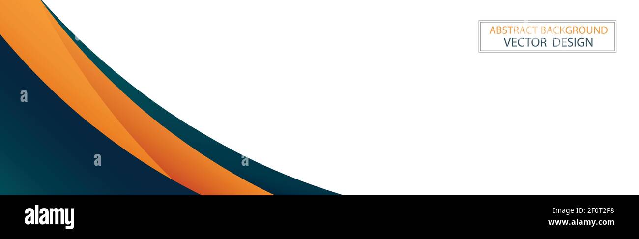 Abstract web template black and orange lines on white background - Vector illustration Stock Vector