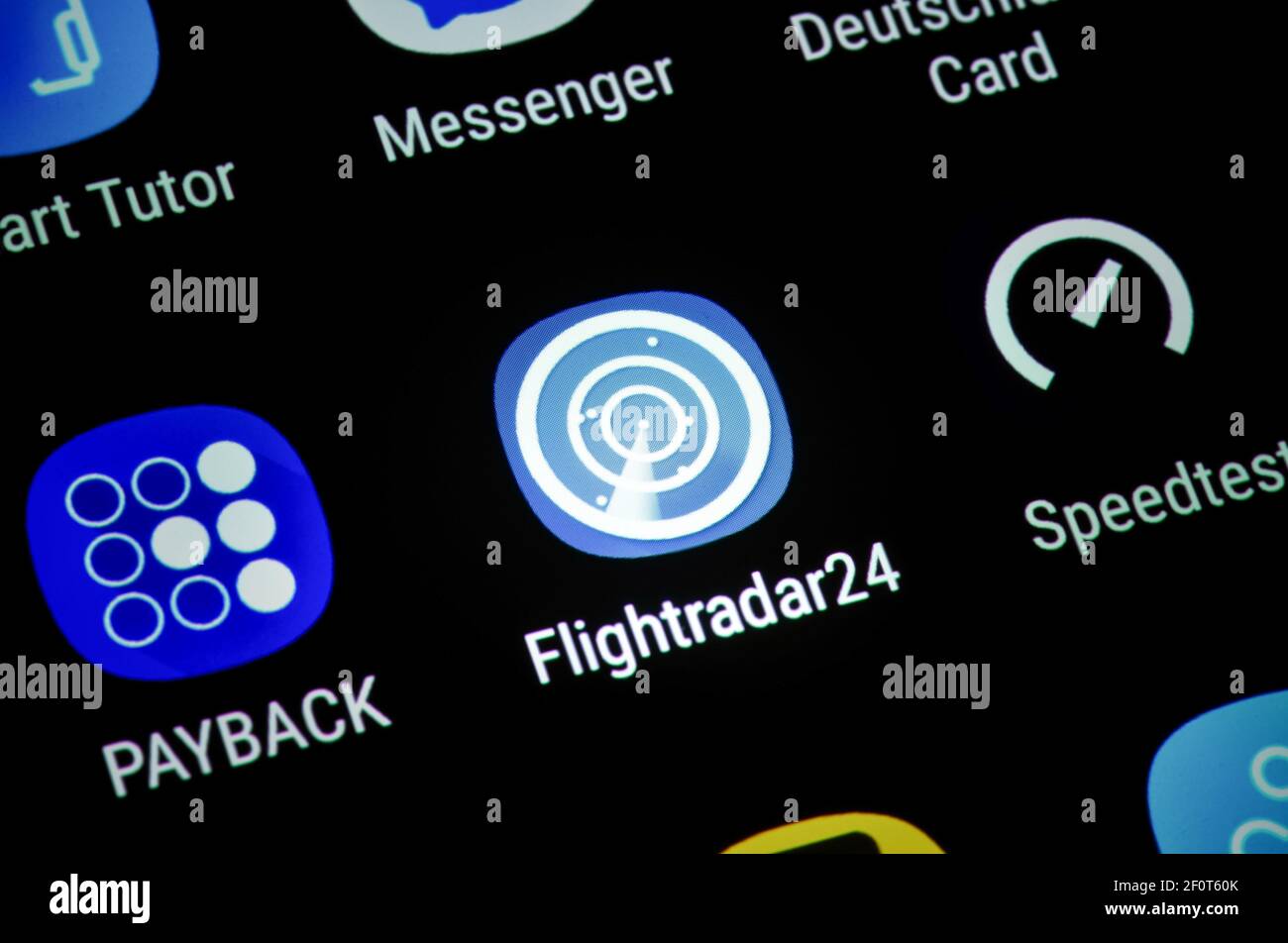 Smartphone, Display, App, Flightradar24 Stock Photo Alamy