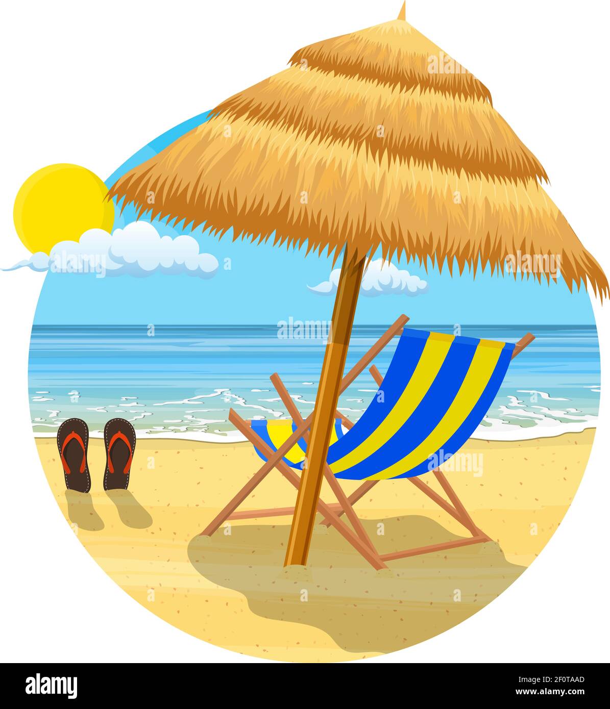 Landscape of wooden chaise lounge Stock Vector Image & Art - Alamy