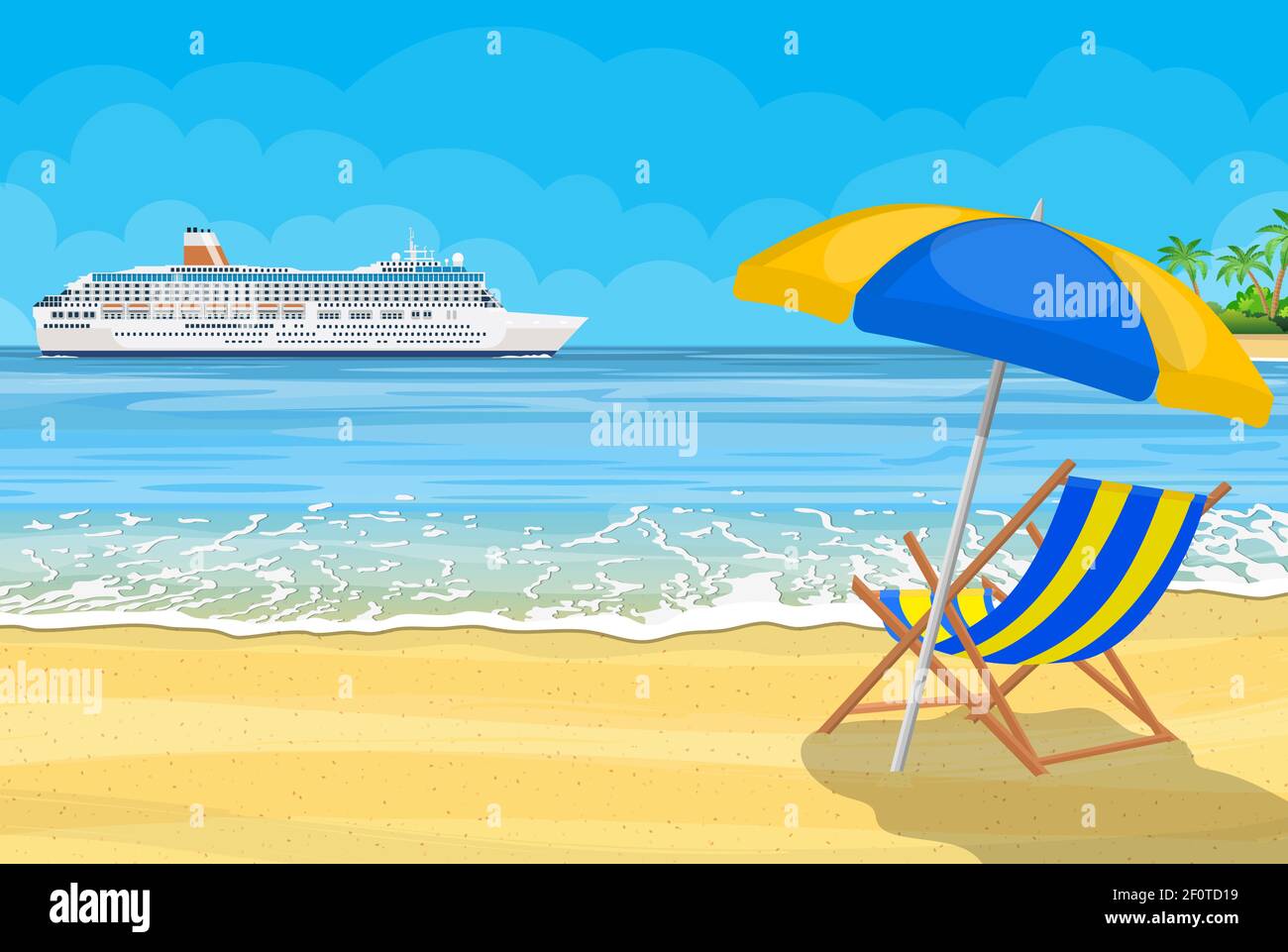 Landscape of wooden chaise lounge Stock Vector Image & Art - Alamy