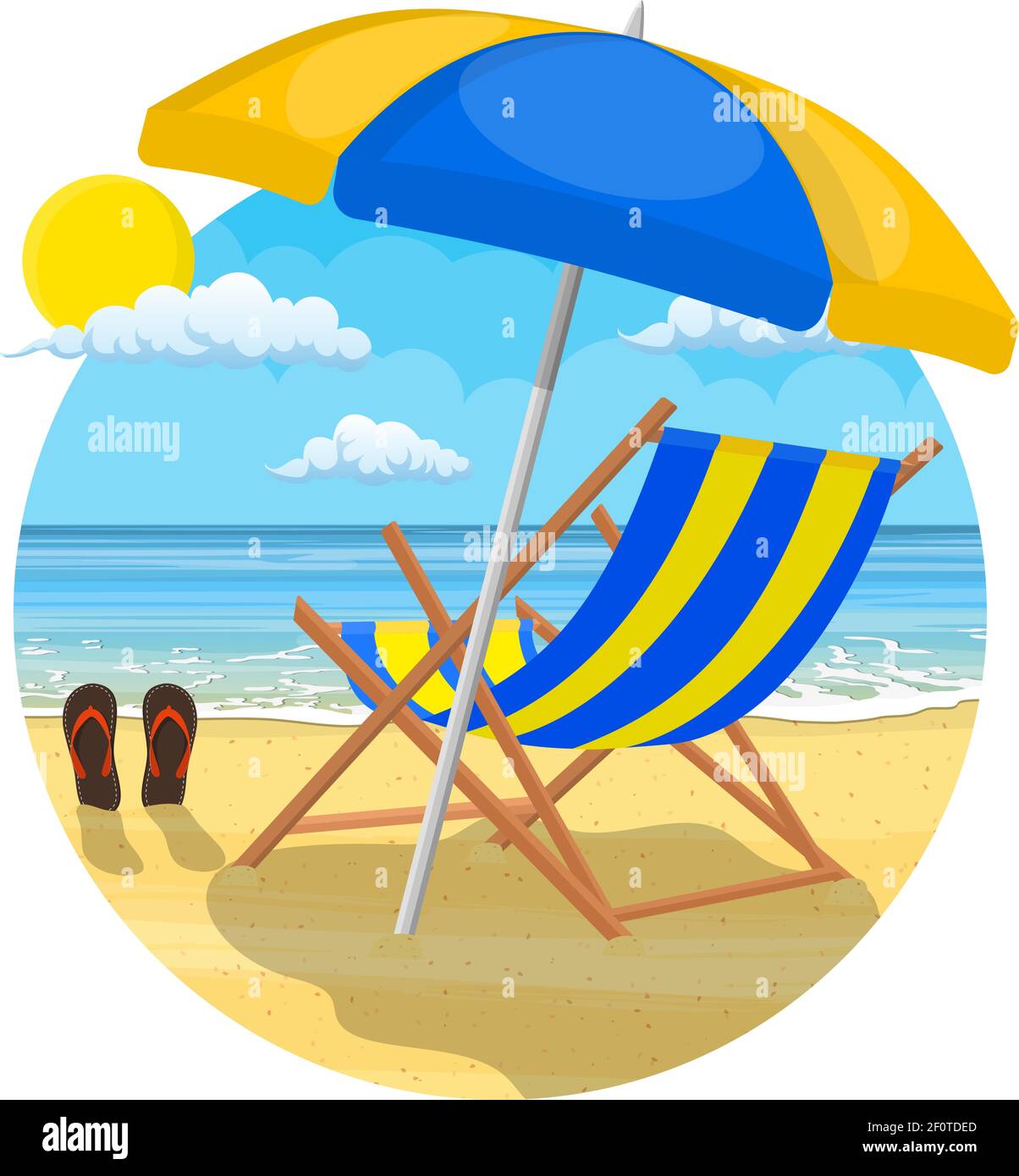 Landscape of wooden chaise lounge Stock Vector Image & Art - Alamy