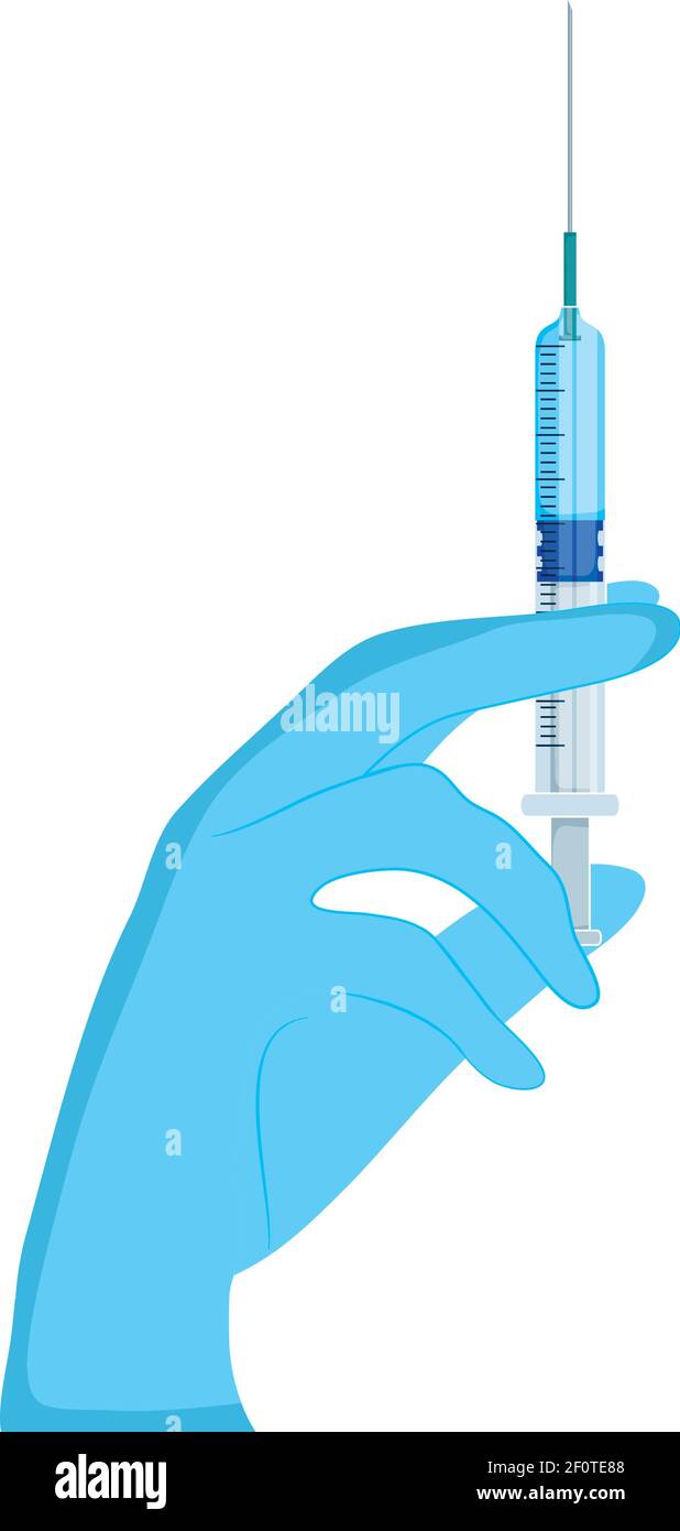 hand holding a medical syringe Stock Vector Image & Art - Alamy