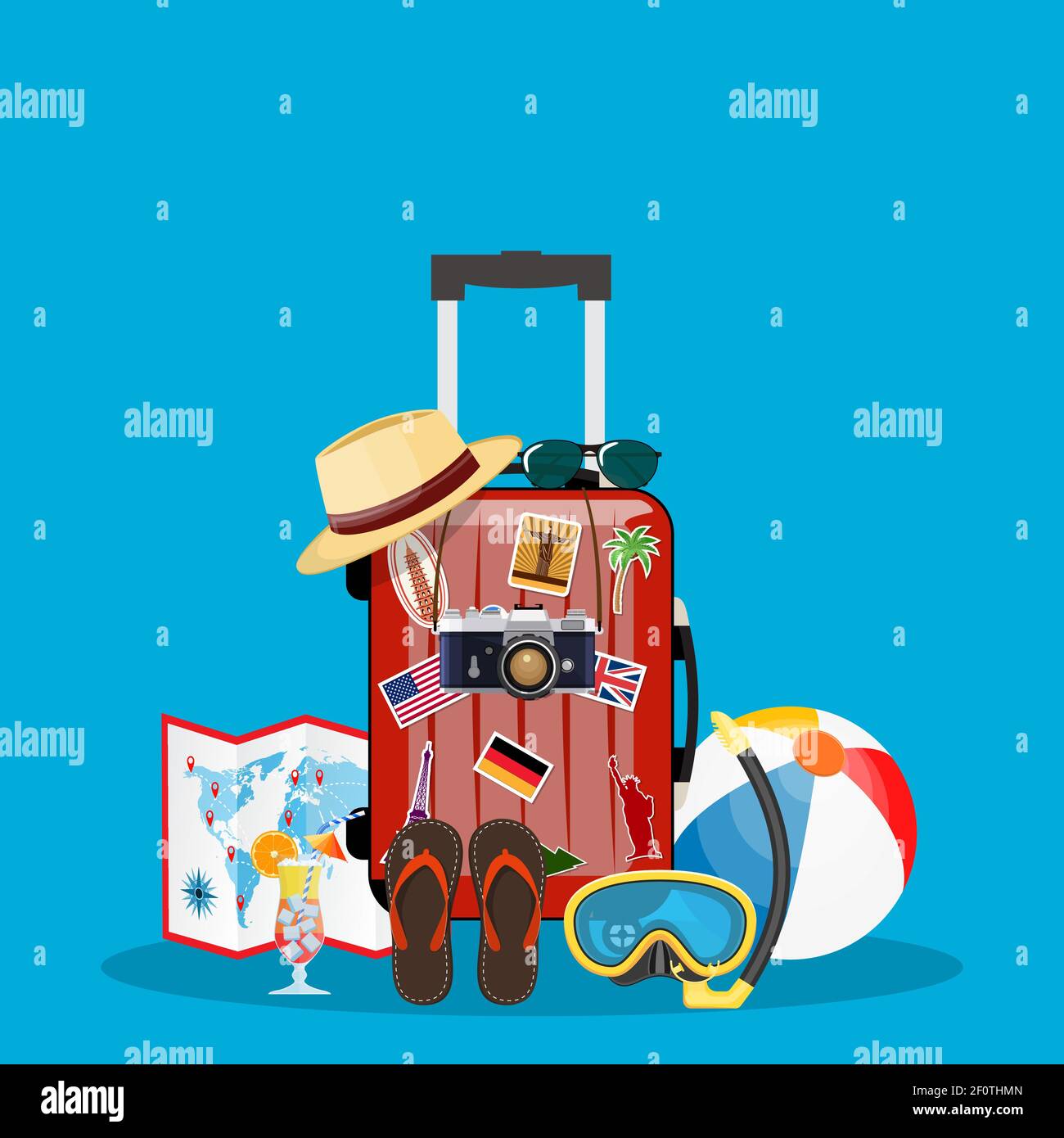 Travel bag, luggage Stock Vector Image & Art Alamy