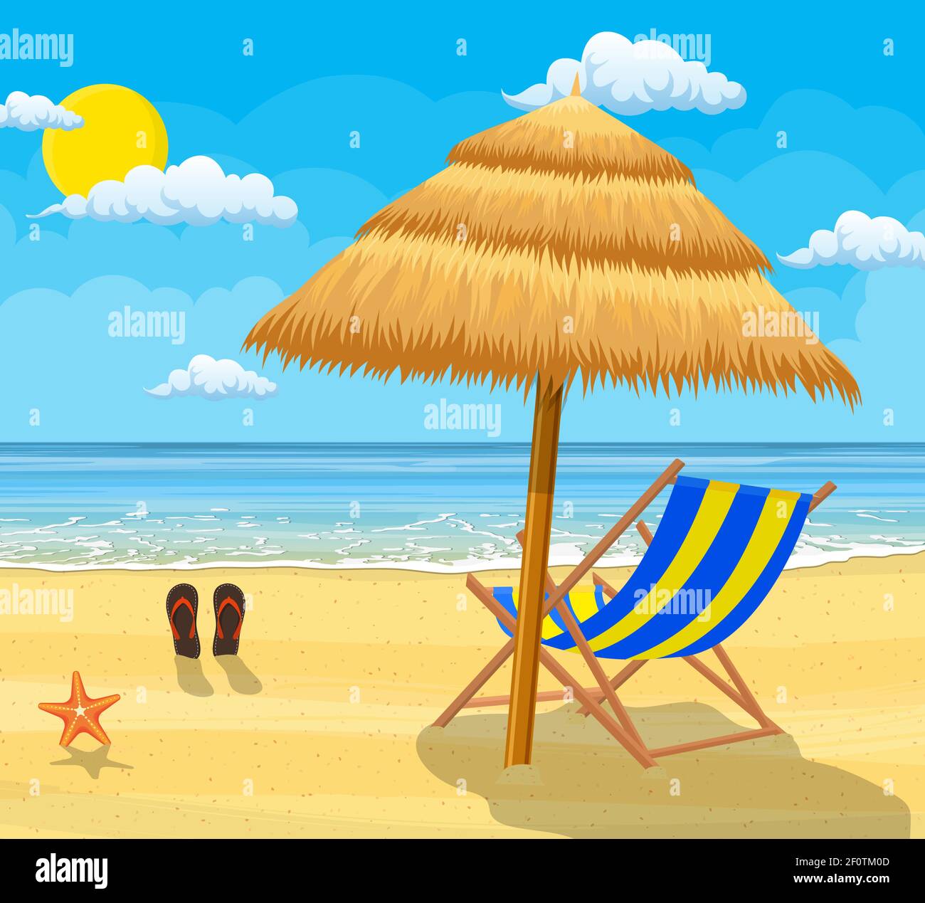 Landscape of wooden chaise lounge Stock Vector Image & Art - Alamy
