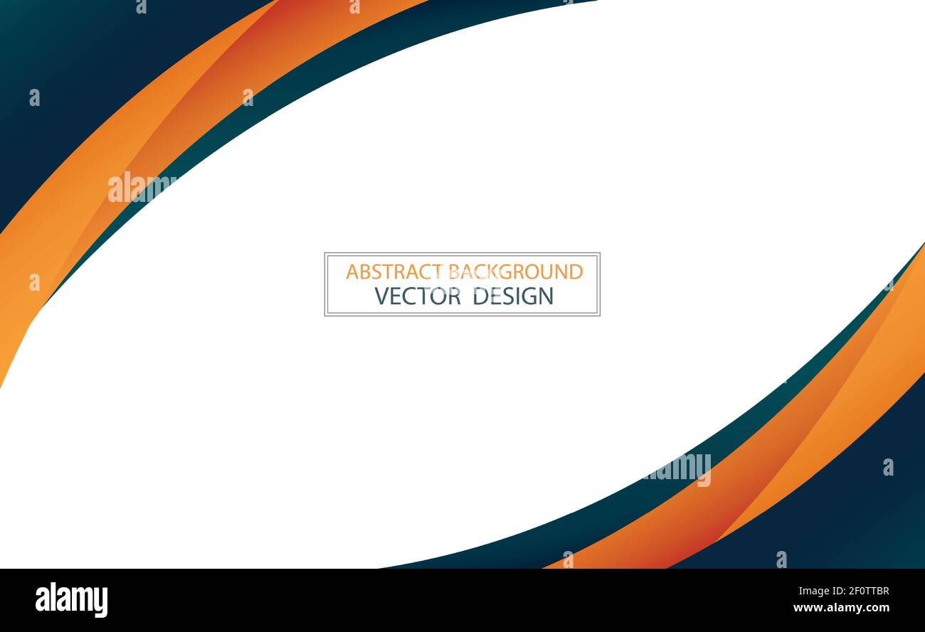 Abstract web template black and orange lines on white background ...
