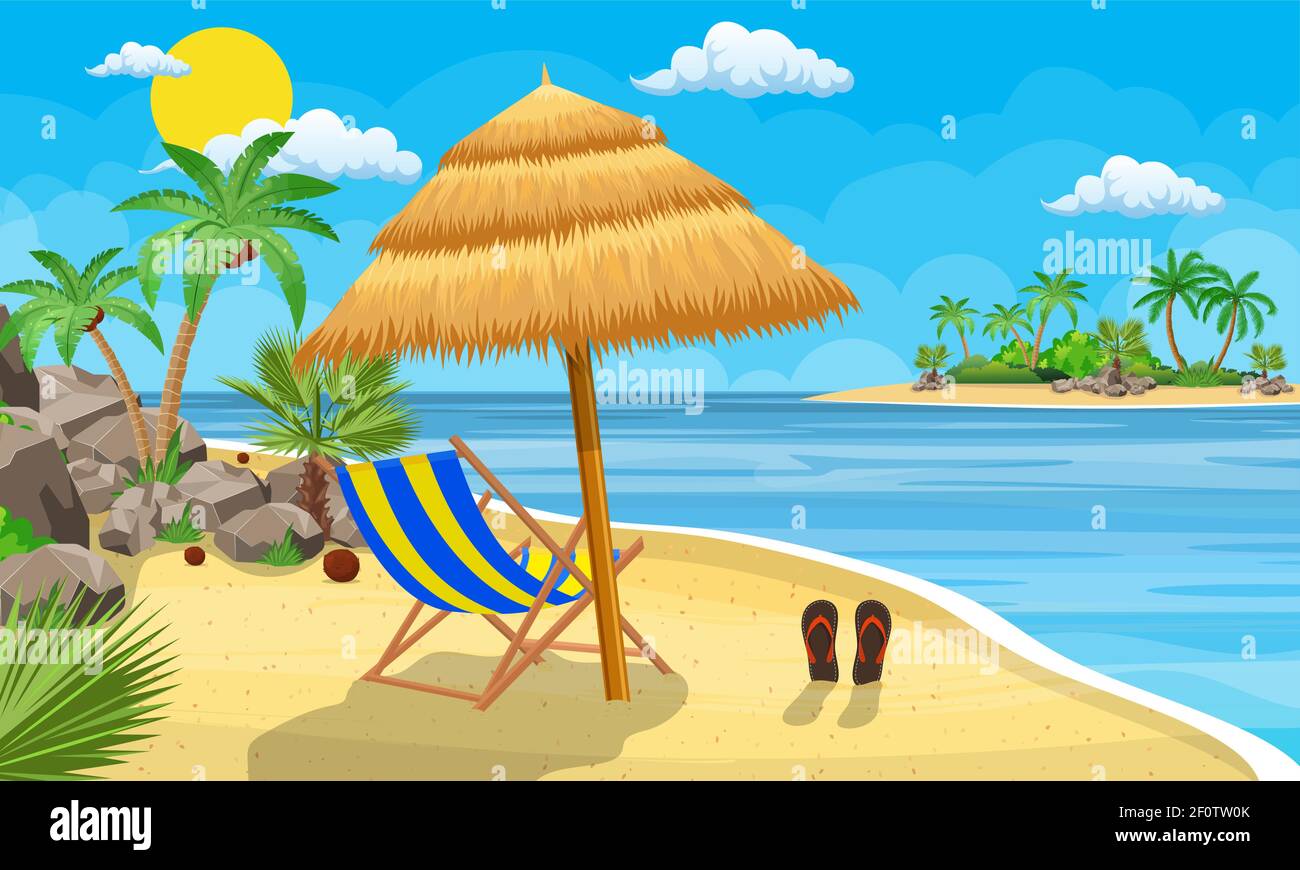 Landscape of wooden chaise lounge Stock Vector Image & Art - Alamy