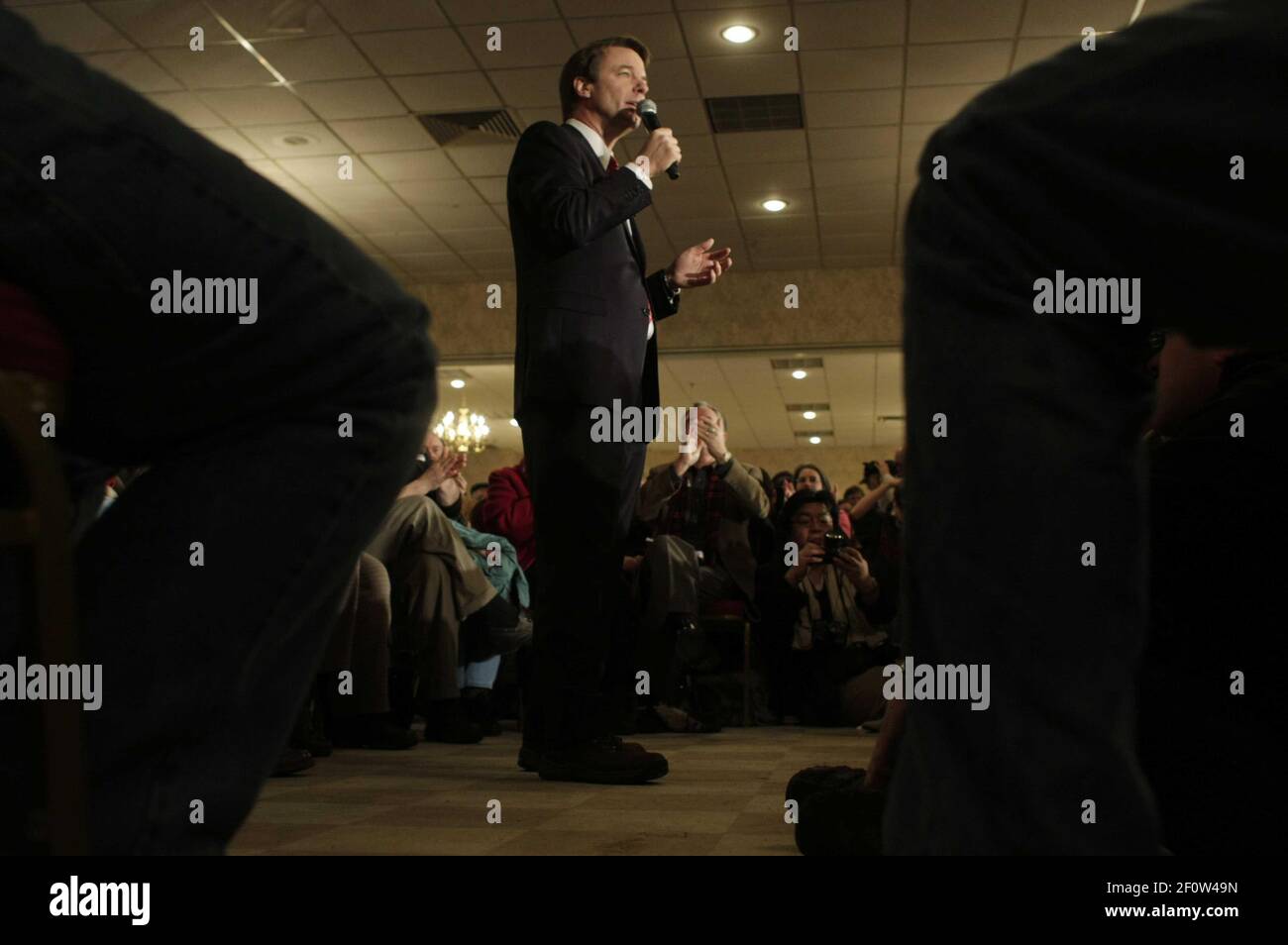 5 January 2008 Concord, NH Sen. John Edwards speaks with supporters