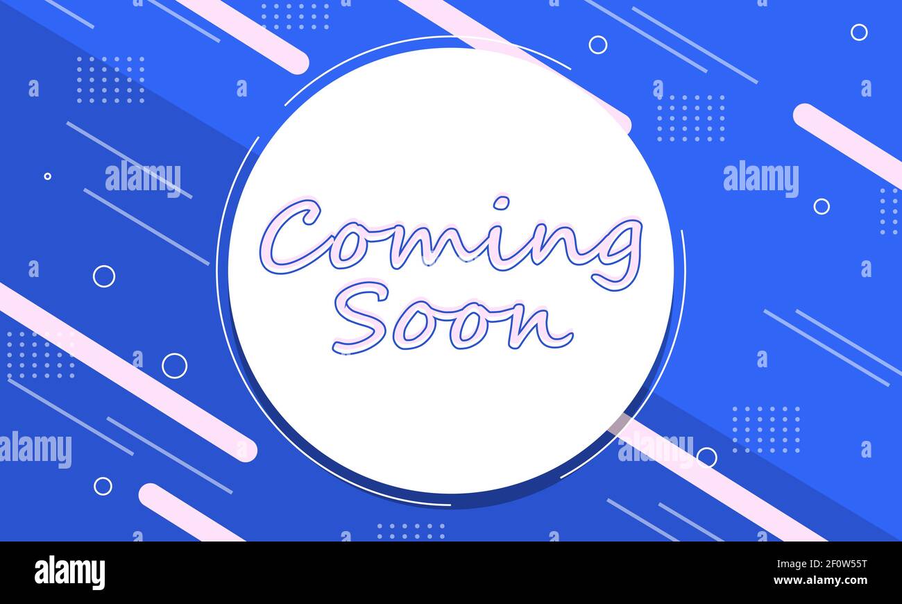 Coming soon banner background with light color lines Stock Vector Image