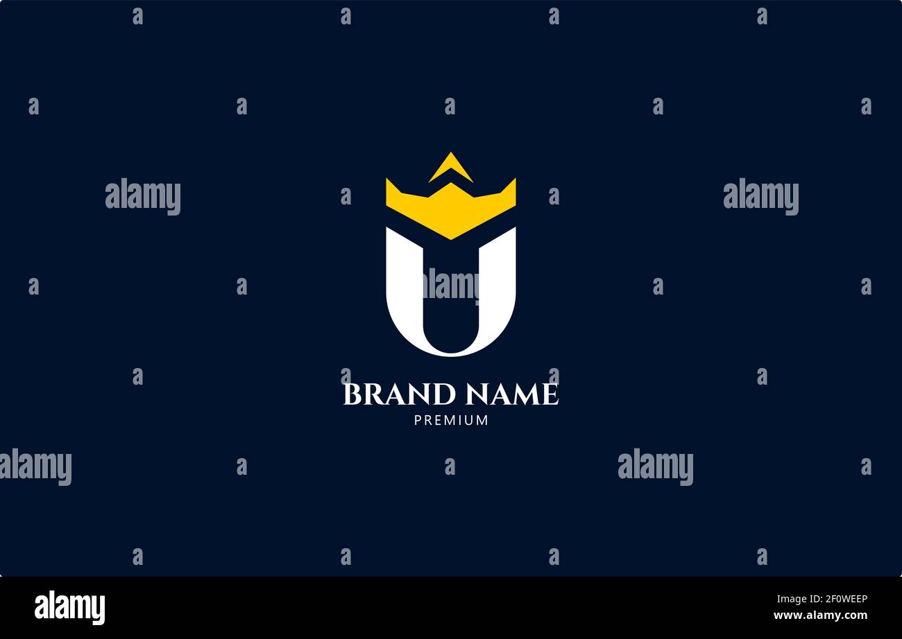 Letter U King Crown Logo Design Template Vector suitable for personal ...