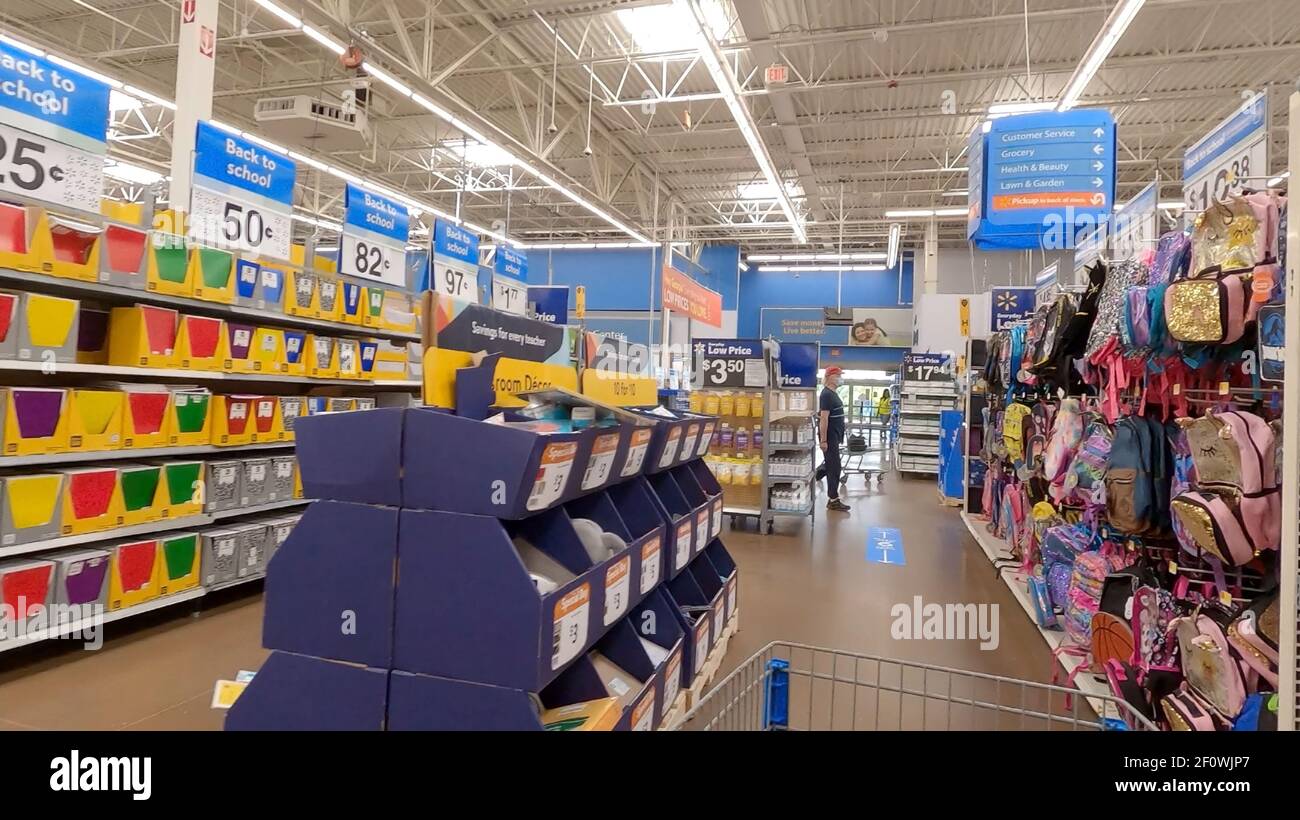 Centerville, Ga / USA - 07 25 20: Walmart back to school section Stock  Photo - Alamy