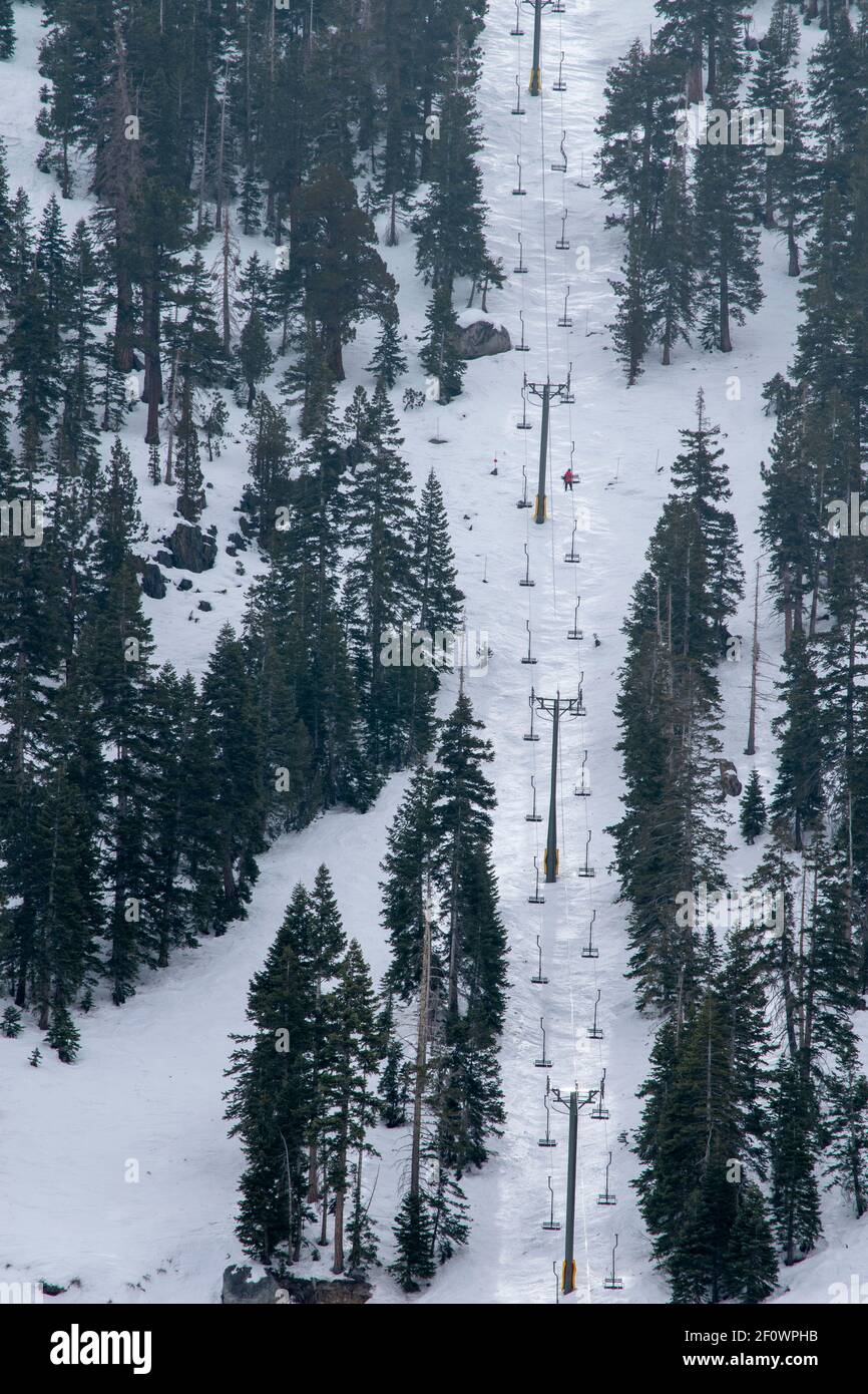 There is a ski resort near the town of June Lake in Mono County, CA, USA. Stock Photo