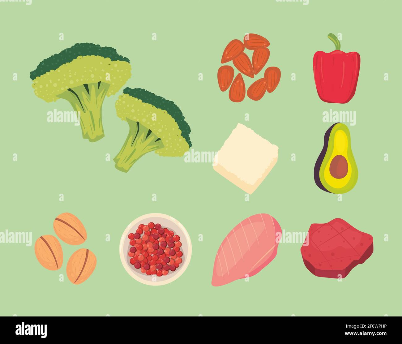 Healthy organic food icon bundle Stock Vector Image & Art - Alamy