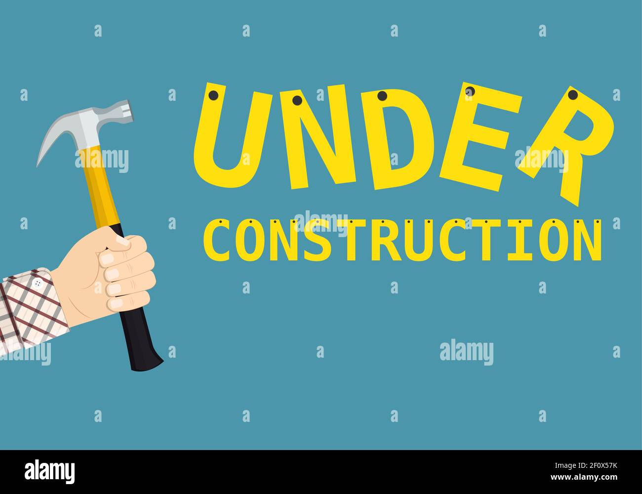 Under construction page sign Stock Vector