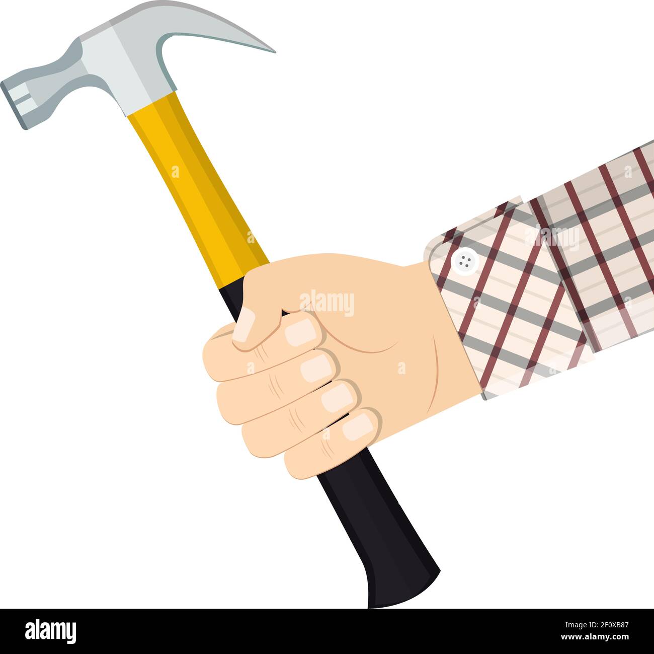 Hand holding hammer Stock Vector Image & Art Alamy