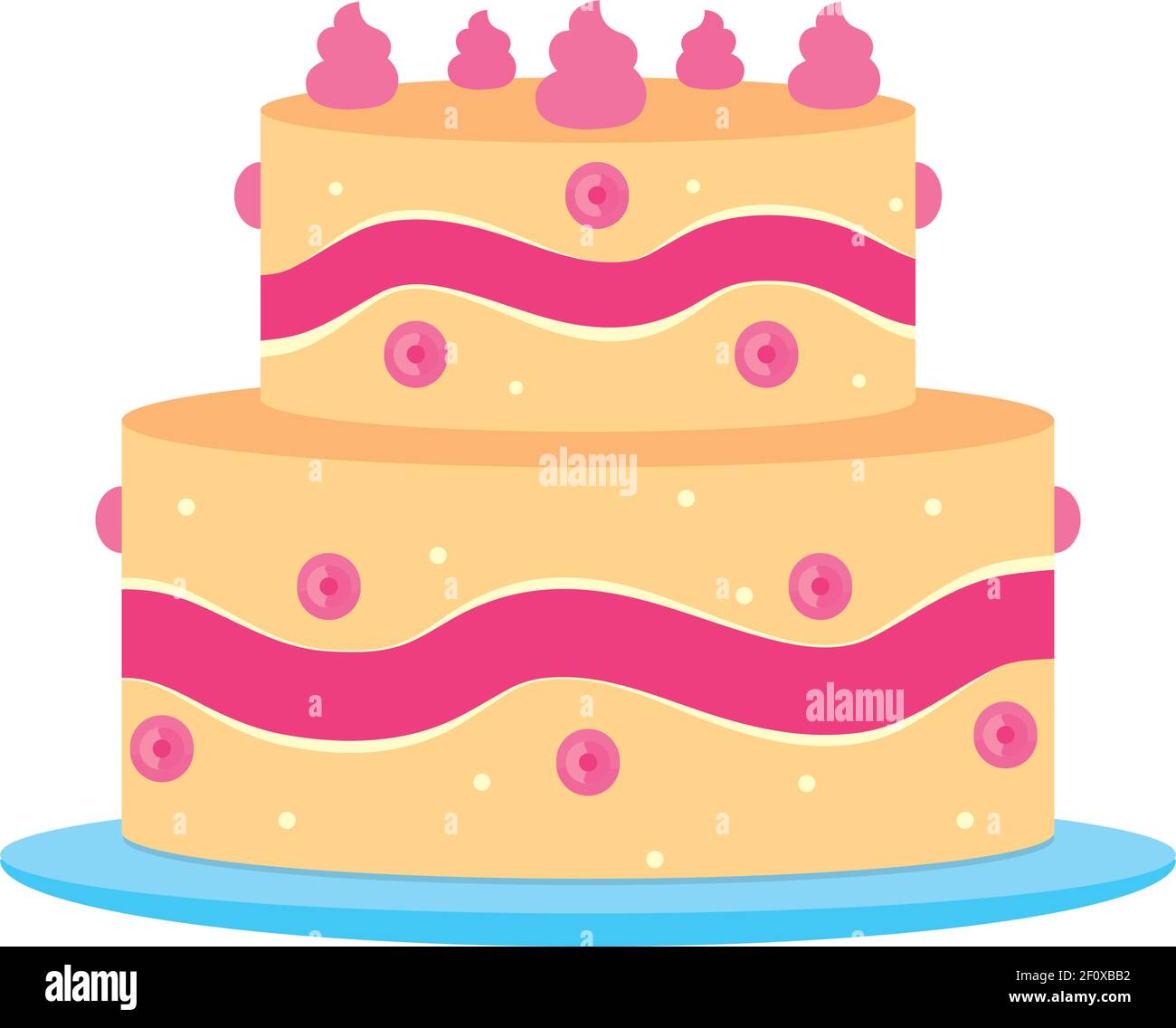 pink and orange birthday cake Stock Vector Image & Art - Alamy