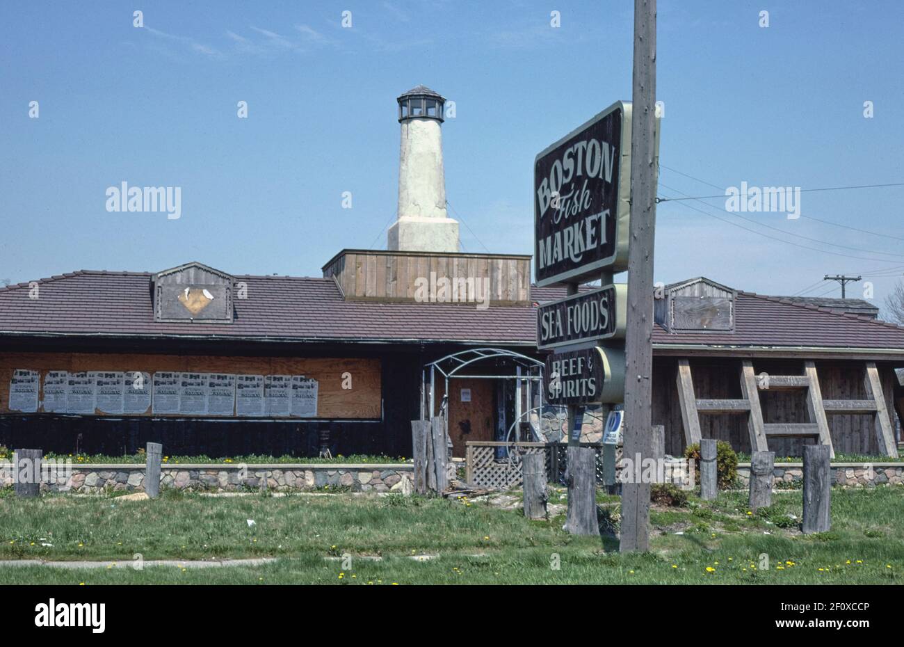 Boston Fish Market 8 Mile Road Warren Michigan ca. 1986 Stock