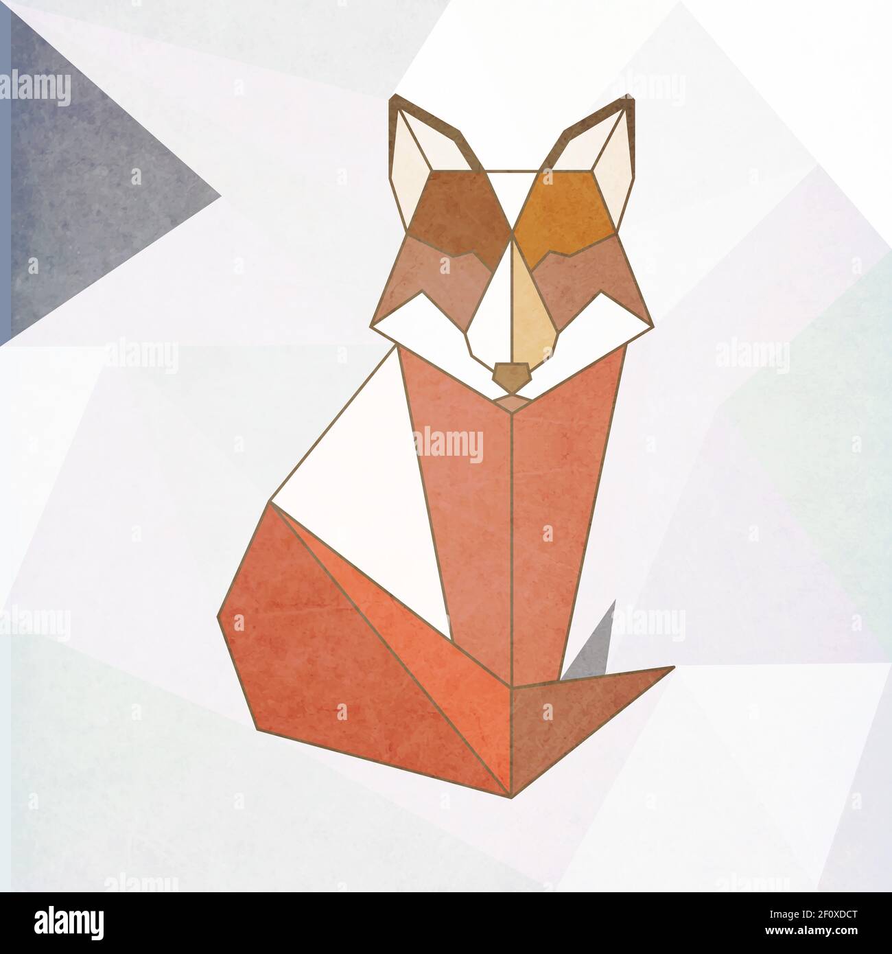 Graphic illustration work, made up of triangles only and showing an ...