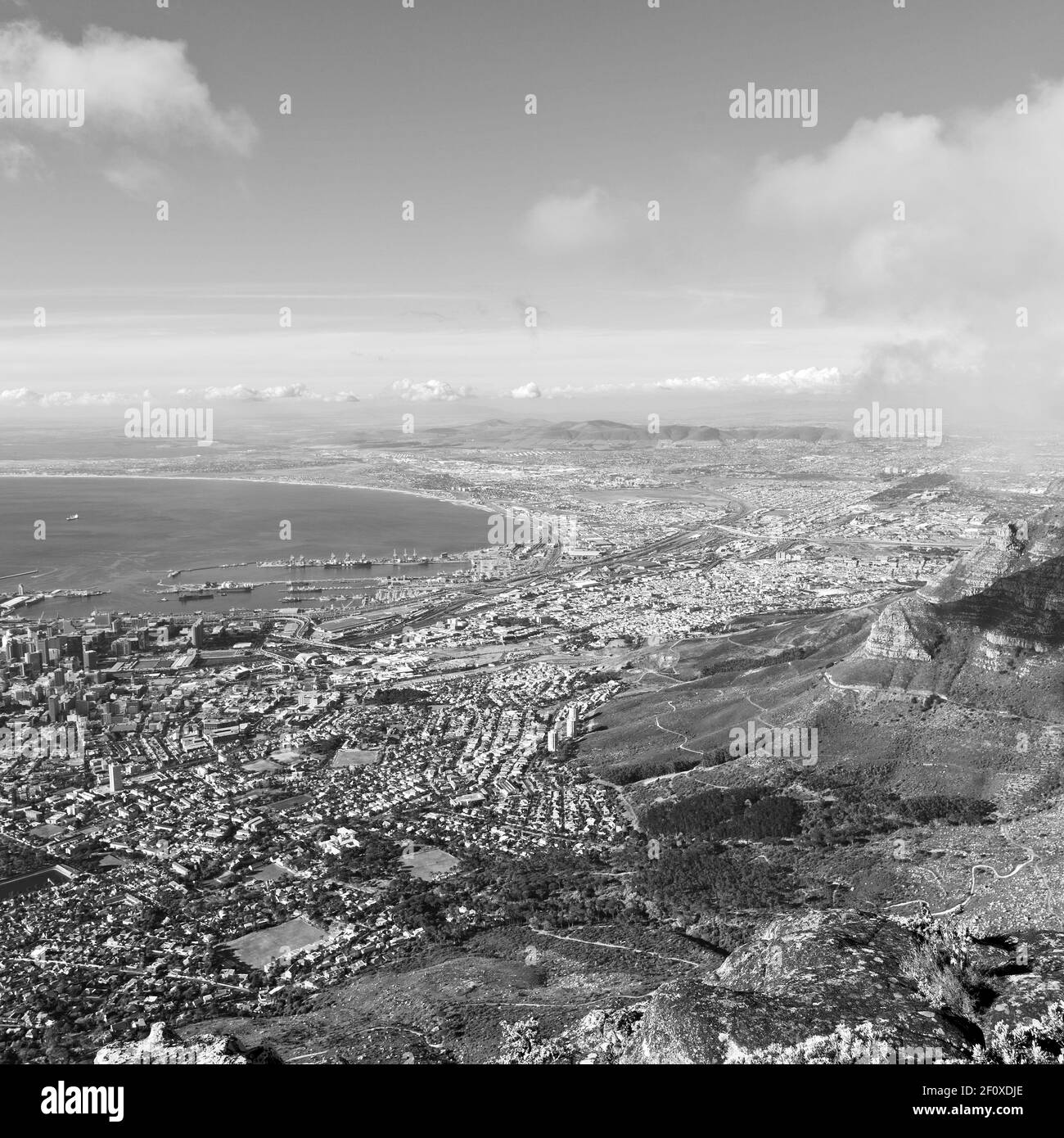 View from south city Black and White Stock Photos & Images - Alamy