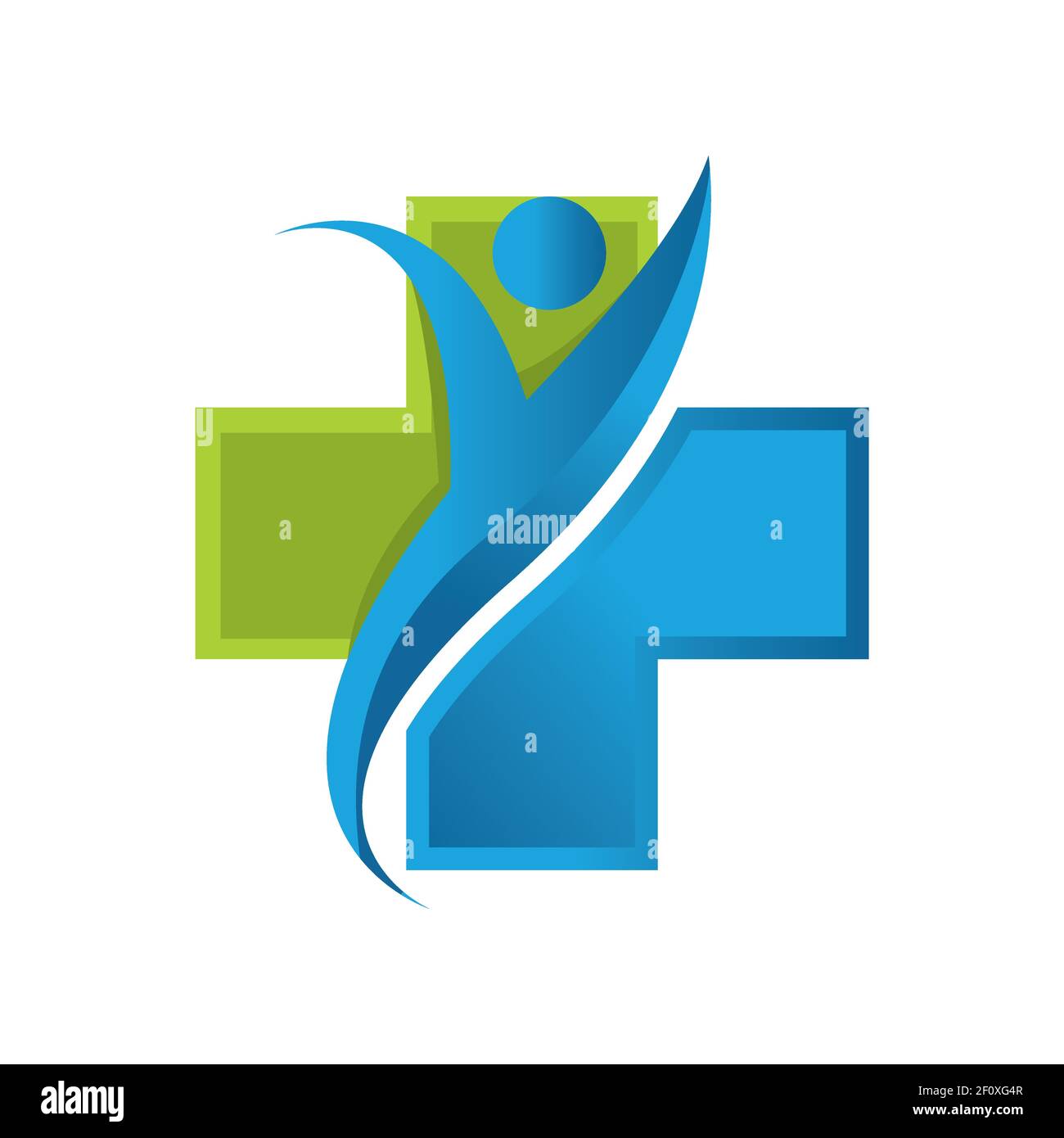 Cross health symbol with abstract people from medical collection. Vector illustration EPS.8 EPS.10 Stock Vector