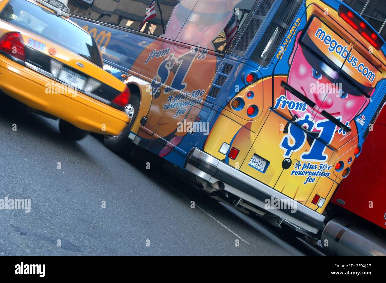 7 August 2008 New York, NY A bus picks up passengers