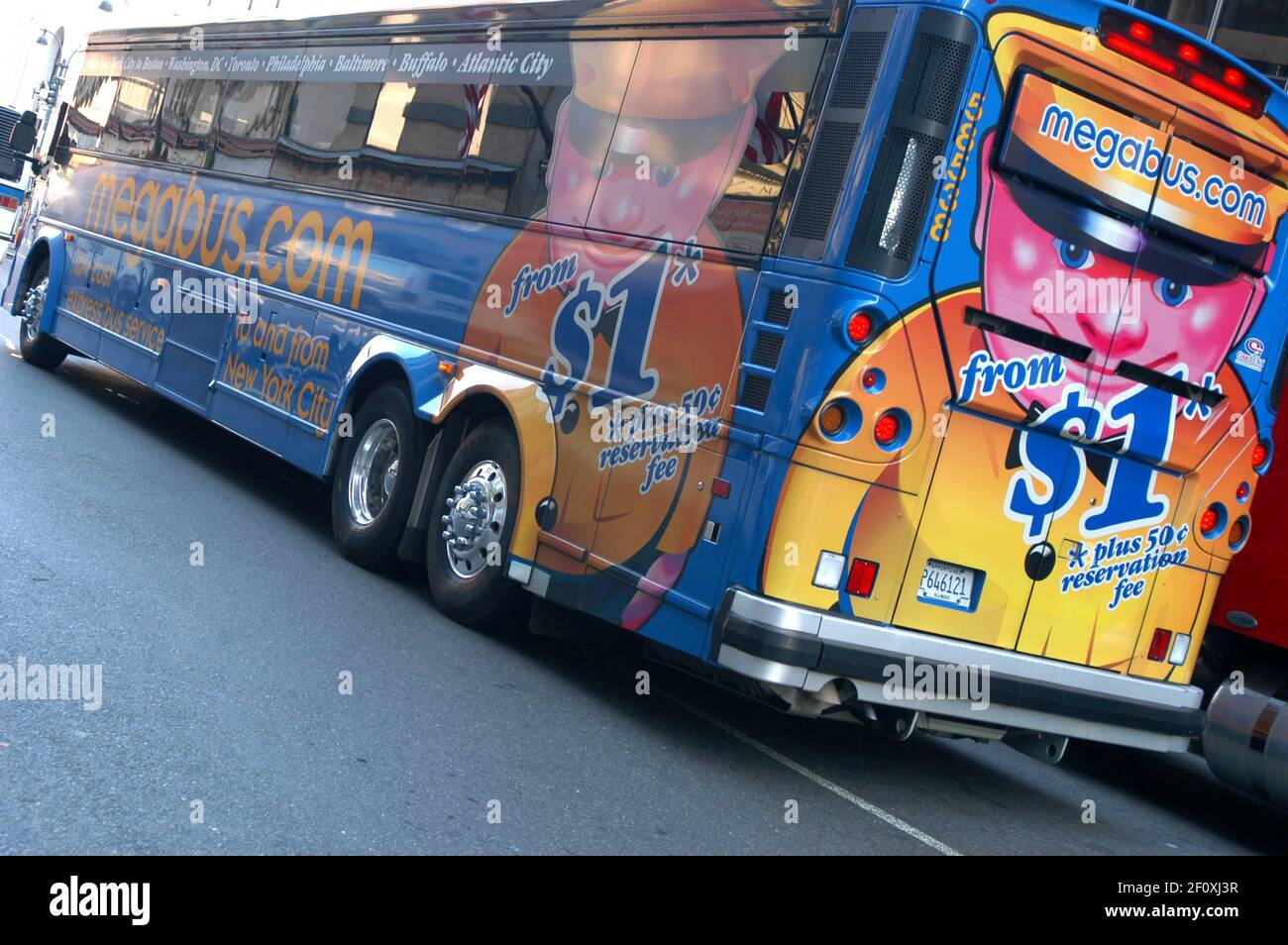 7 August 2008 New York, NY A bus picks up passengers