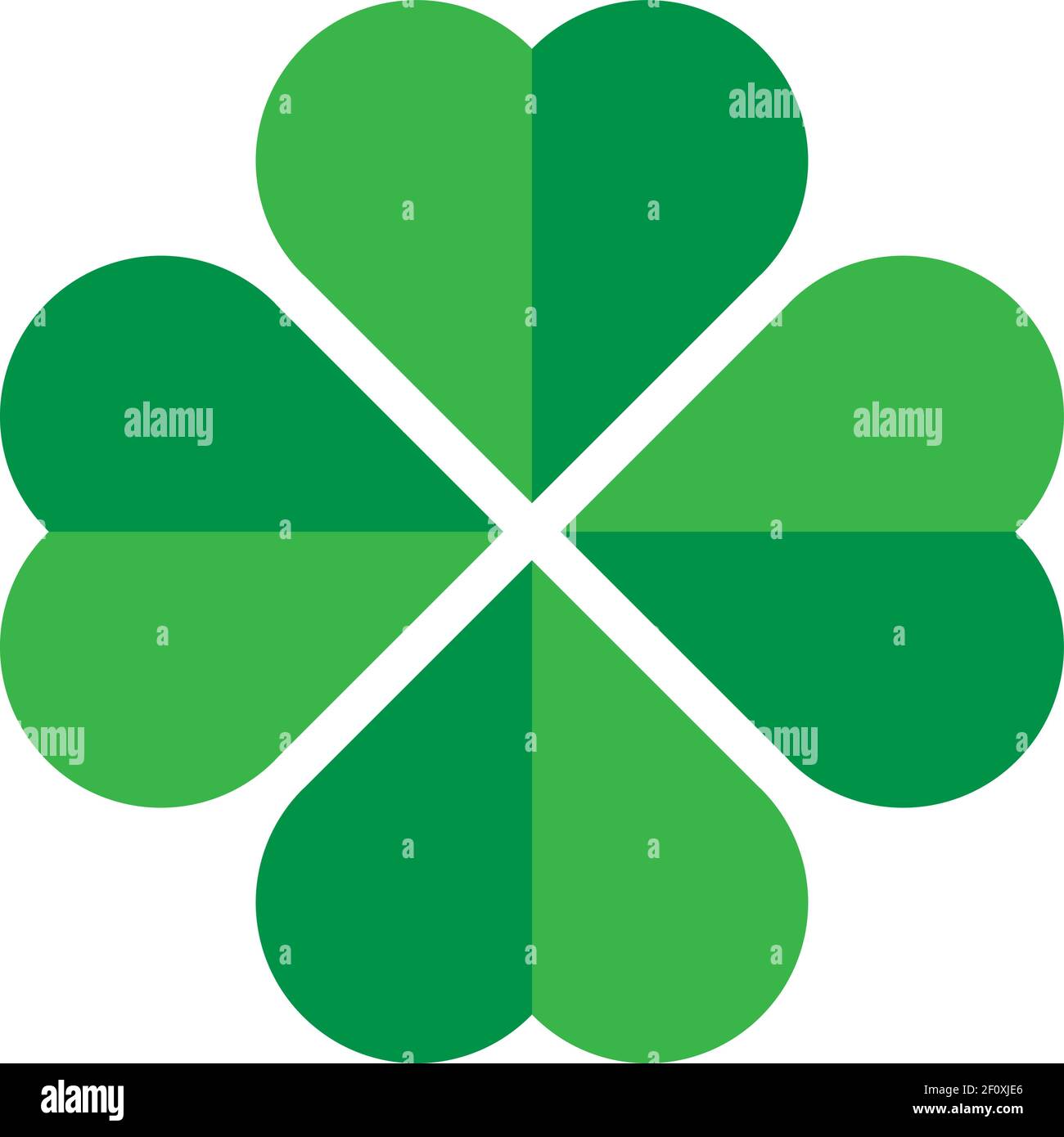 Shamrock Green Four Leaf Clover Icon Good Luck Theme Design Element Simple  Geometrical Shape Vector Illustration Stock Illustration - Download Image  Now - iStock