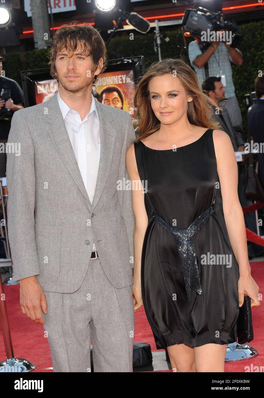 Alicia Silverstone and Christopher Jarecki at the Tropic Thunder premiere