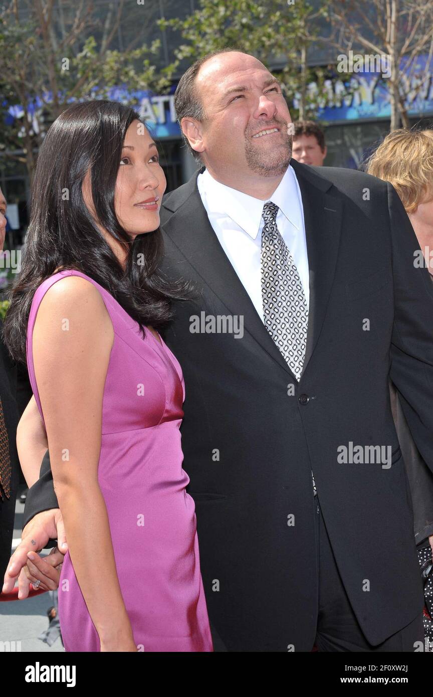 James Gandolfini and wife Deborah Lin. 13 September 2008 Los Angeles