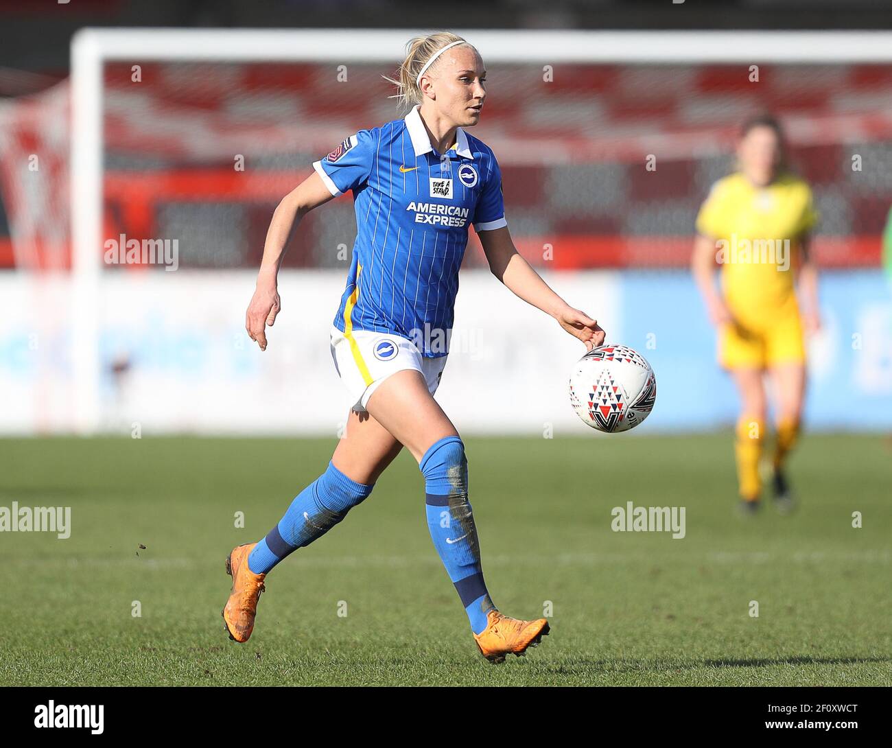 Crawley, UK. 7th March 2021. Emma Koivisto of Brighton during the FA Women's Super League match between Brighton & Hove Albion Women and Tottenham Hotspur Women at The People's Pension Stadium on March 7th 2021 in Crawley, United Kingdom Stock Photo