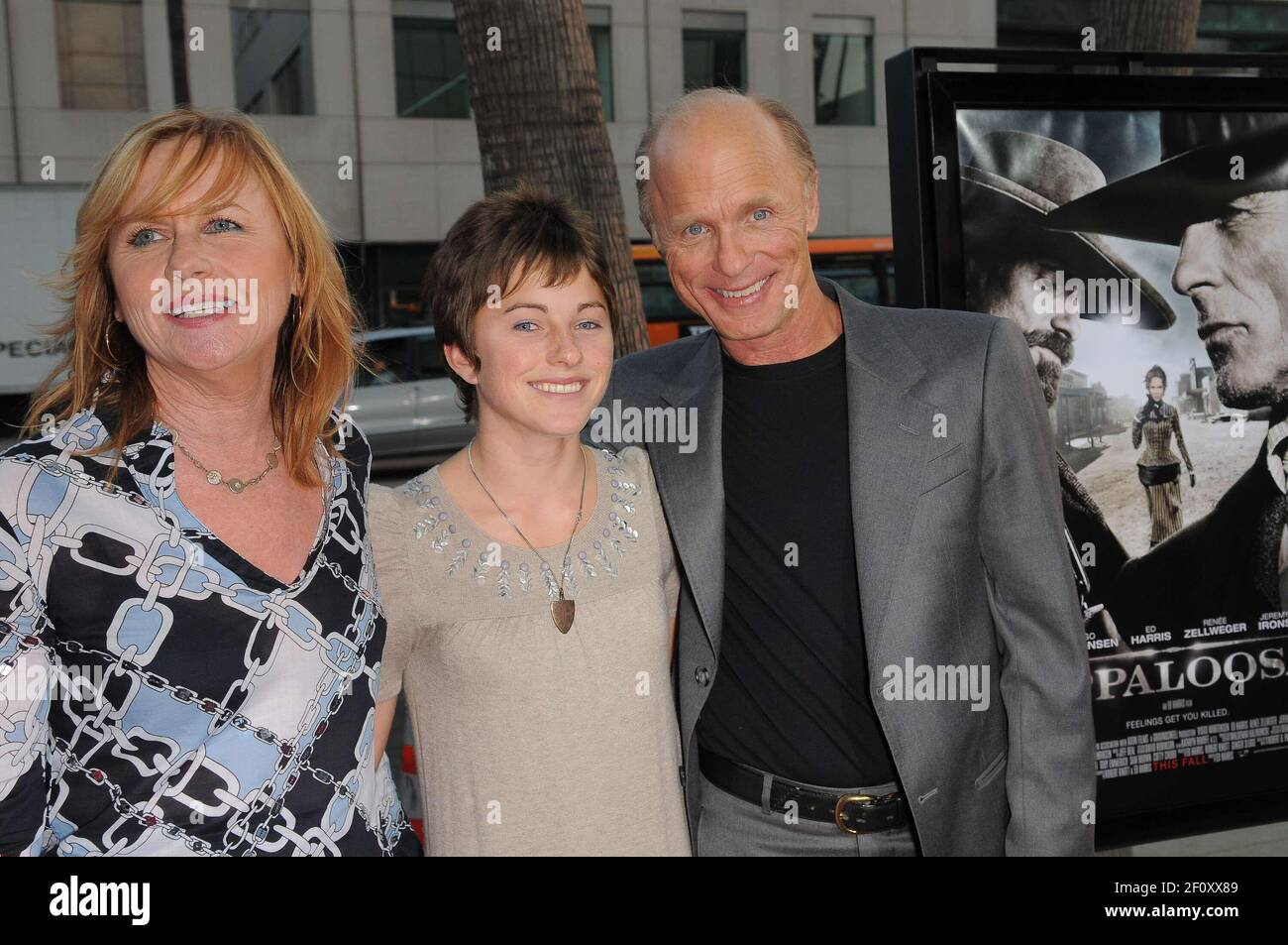 Amy Madigan and Ed Harris and Daughter. 17 September 2008 - Beverly