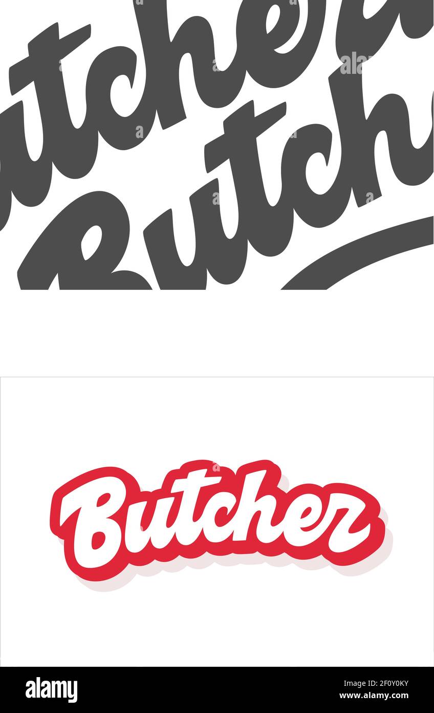 Butcher vector lettering Stock Vector
