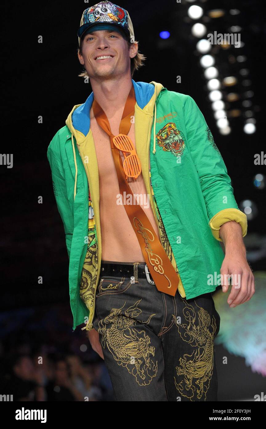 13 October 2008 - Culver City, California. Ed Hardy Presents Street Fame By  Christian Audigier Spring 2009 fashion show during Mercedes-Benz Fashion  Week held at Smashbox Studios. Photo Credit: Giulio Marcocchi/Sipa Press./ hardy