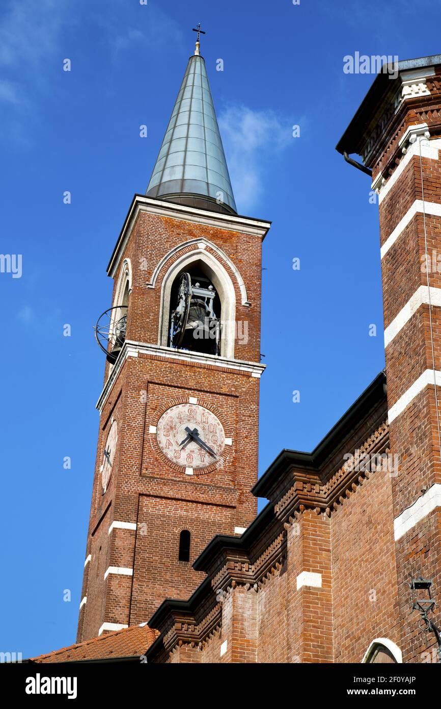 Varano borghi old abstract  italy   the   wall  church tower bell sunny day Stock Photo