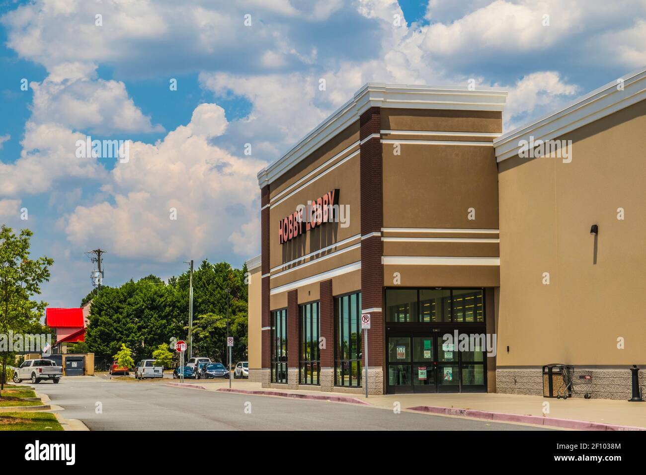 Loganville, Ga / USA 07 20 20 Hobby Lobby building and sign side