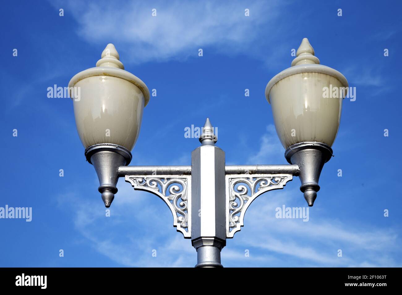 Bangkok street lamp in the sky palaces temple Stock Photo - Alamy